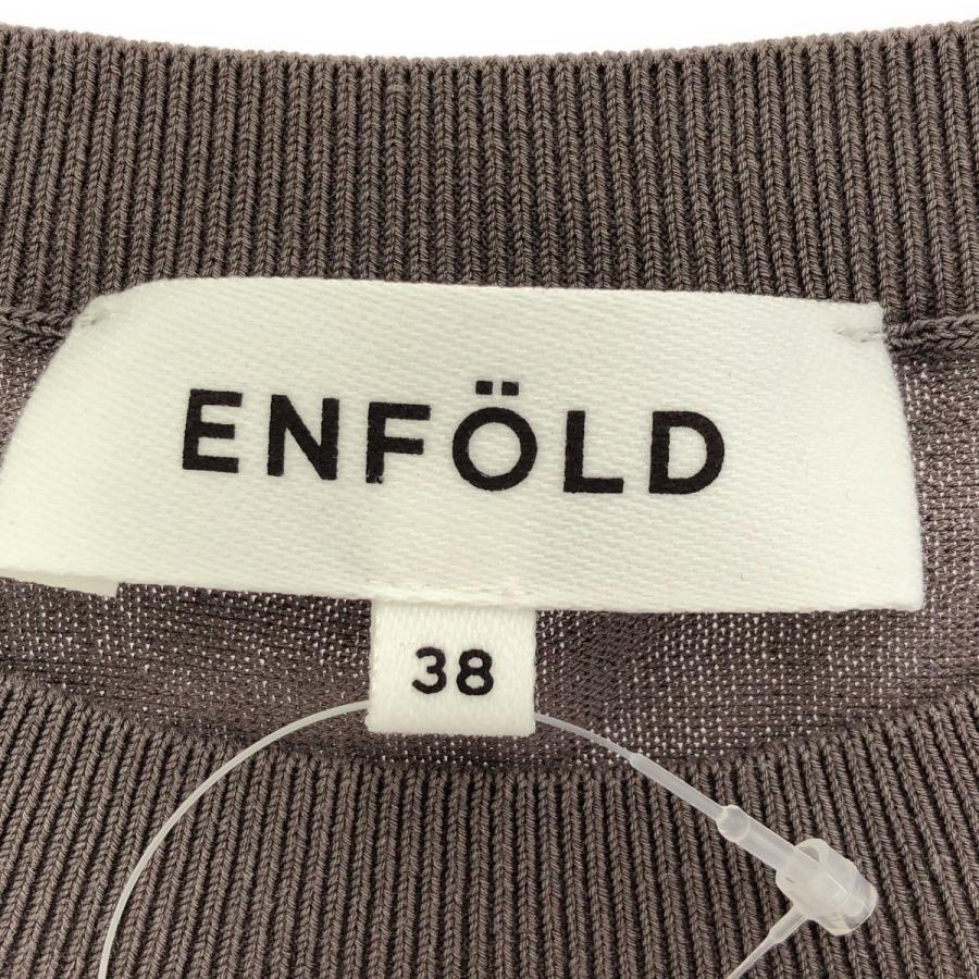 ENFOLD（エンフォルド） ノースリーブコットンニットトップス 300FS270