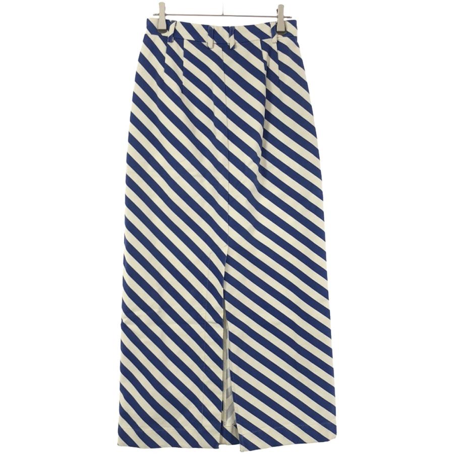 Dries Van Noten ストライプ バックスリット入り タイトスカート