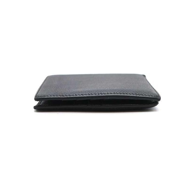 HERMES エルメス 2016年製 X刻印 MC2 二つ折りレザーウォレット 財布 ブラック  ITMAL7D82QIG｜modescape｜03