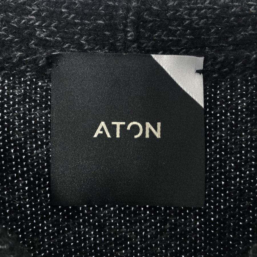 ATON エイトン Vネックカシミヤニットセーター チャコールグレー 06  