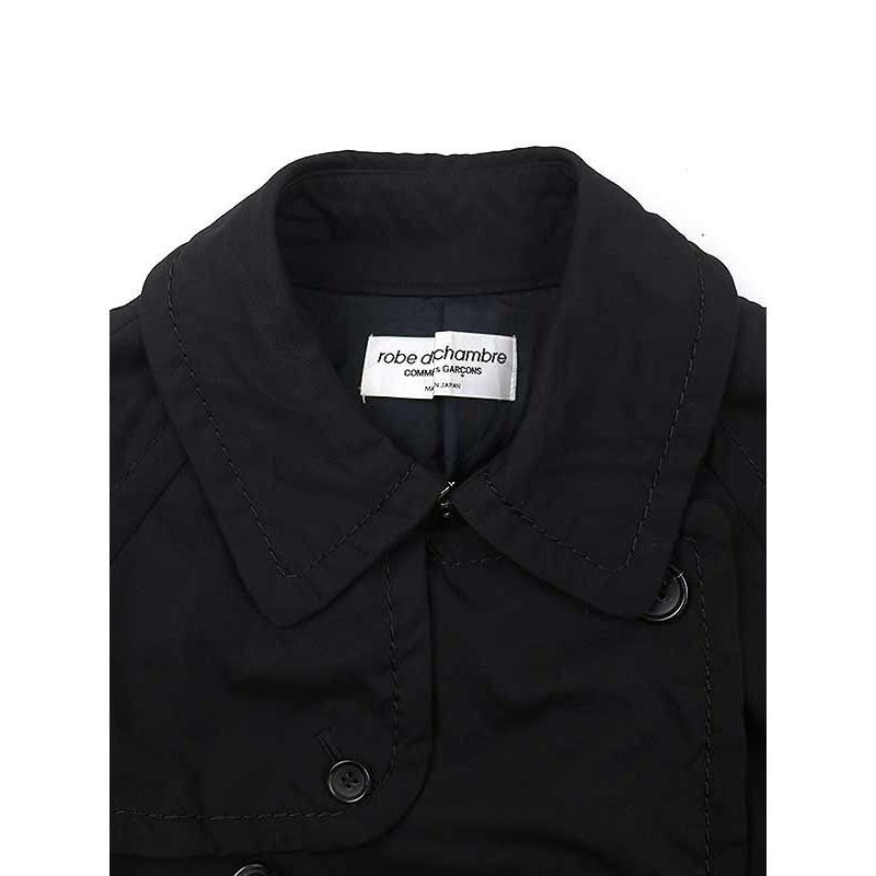 ◆良品◆ コムデギャルソン ローブドシャンブル トレンチコート ブラック 黒 M robe de chambre COMME des GARCONS ローブドシャンブル