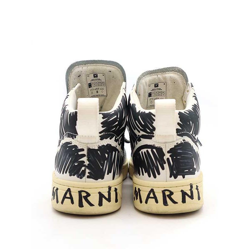 MARNI MARNI×VEJA マルニ×ベジャ V-15 落書きプリントハイカット MARNI MARNI×VEJA マルニ×ベジャ V-15 落書きプリントハイカット