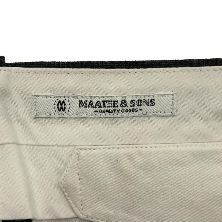 MAATEE＆SONS マーティーアンドサンズ 2タックチェックトラウザー