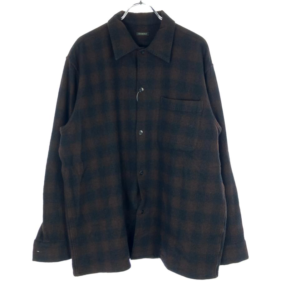 COMOLI コモリ 20AW ウールチェックオープンカラーシャツ S03-02008