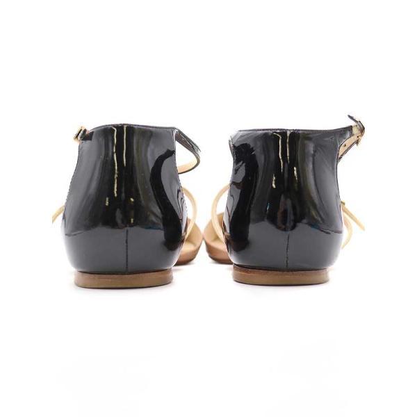 JIMMY CHOO ジミーチュウ パテントポインテッドトゥサンダル 