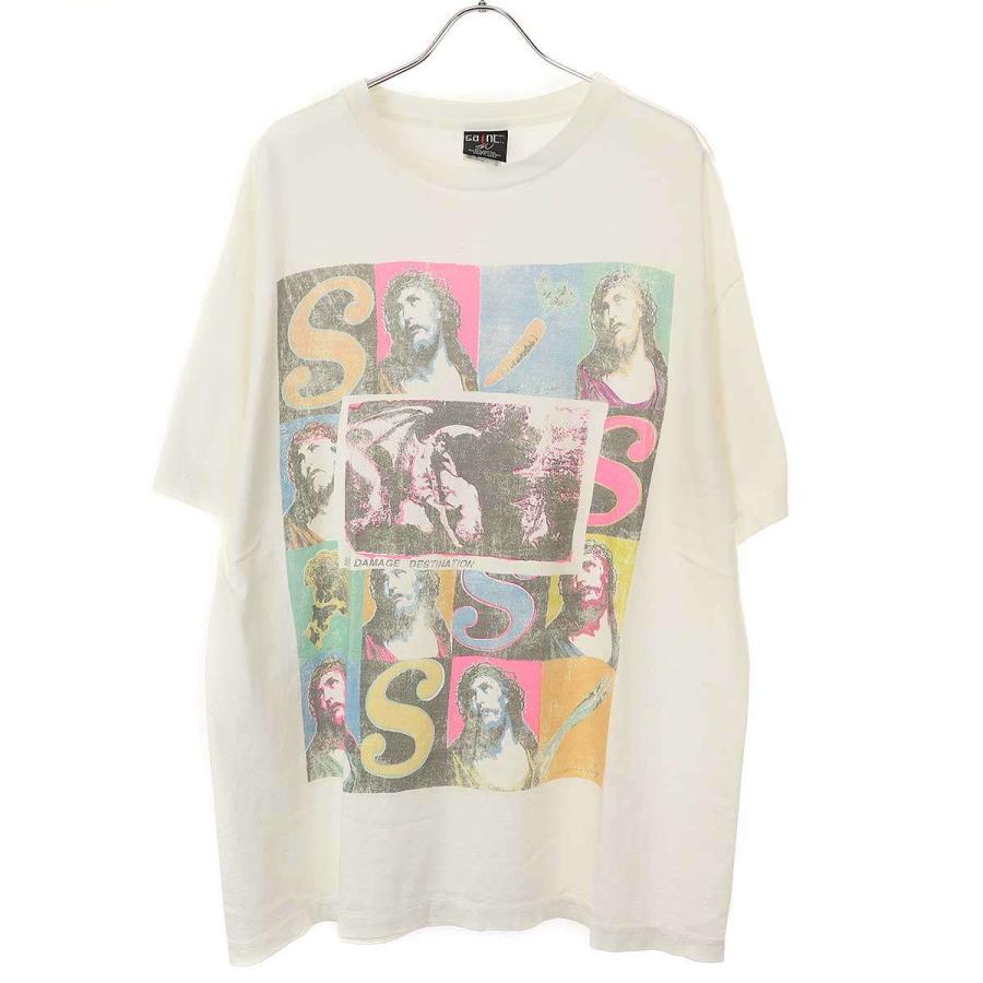 SAINT MICHAEL セントマイケル 24SS SW_SS TEE VEGES ヴィンテージ加工 