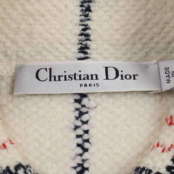 Christian Dior - Christian Dior クリスチャンディオール 22AW テクニカル コットン&amp;ウールニットジャケット 224V13AM706 ホワイト系 36 Christian Dior クリスチャンディオール 22AW テクニカル