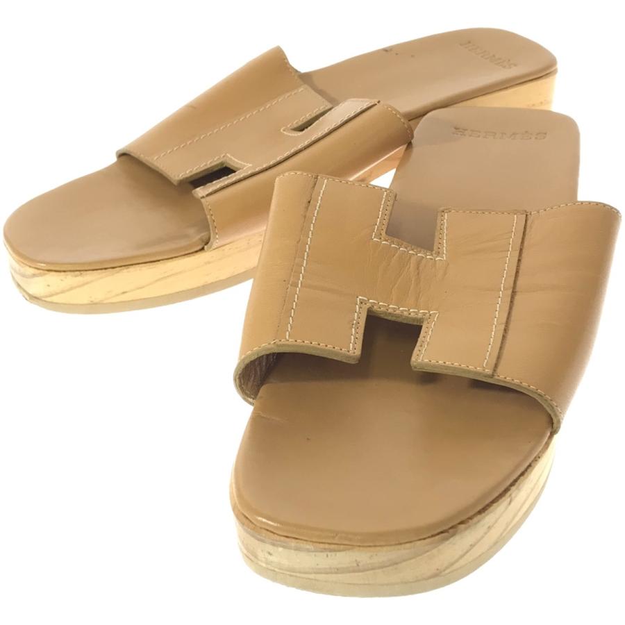 HERMES エルメス ケブラール レザーサンダル キャメル 36 1/2 HERMES エルメス ケブラール レザーサンダル キャメル 36 1/2