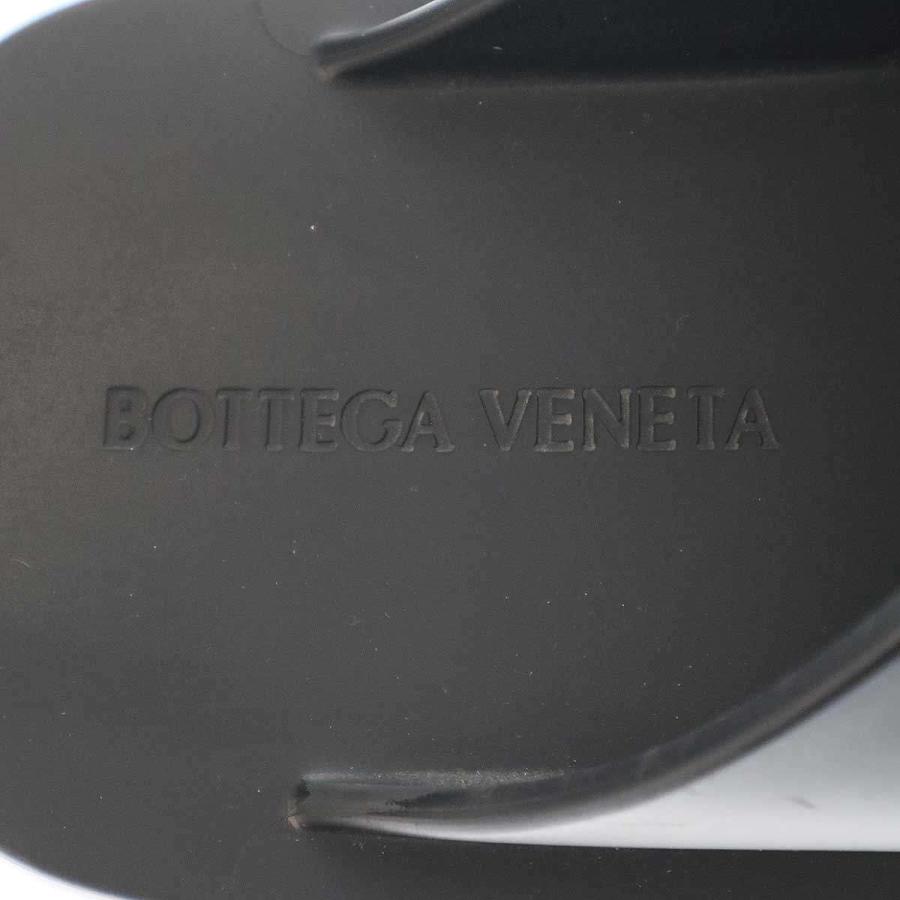【美品】ボッテガヴェネタ ラバーサンダル 36 23cm 黒 BOTTEGA VENETA(ボッテガヴェネタ) イントレチャートラバー