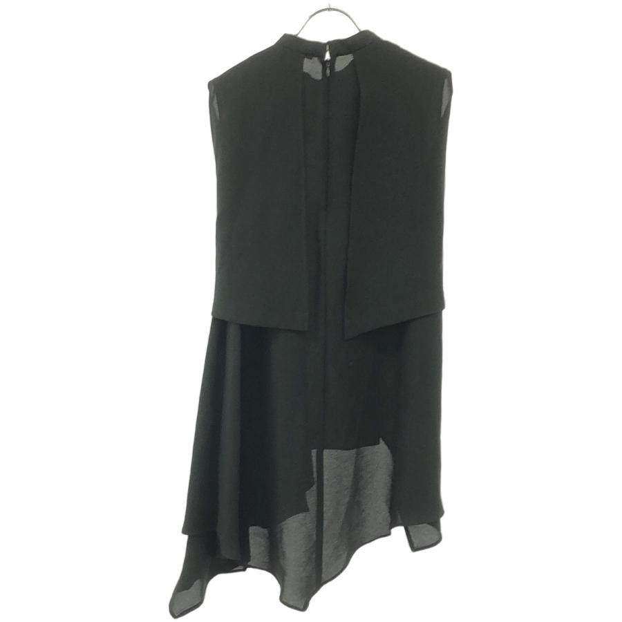 ENFOLD - ENFOLD エンフォルド 22AW PEジョーゼット アシンメタックTANK TOP 300FA230-0420 ブラック 38 ENFOLD エンフォルド 22AW PEジョーゼット アシンメタックTANK