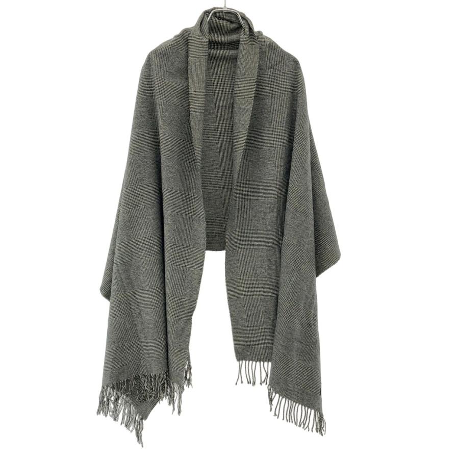 Glen Prince グレンプリンス グレンチェック カシミヤフリンジマフラー