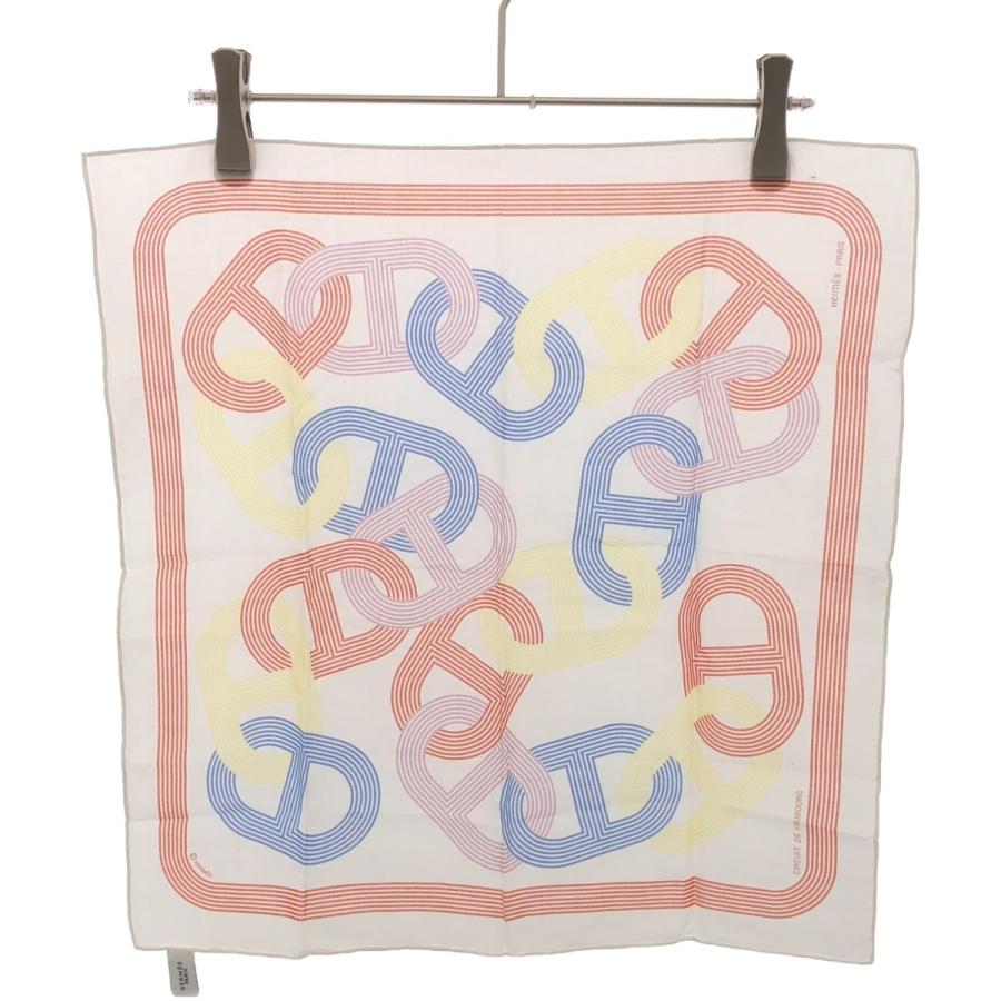 HERMES エルメス 24番地のサーキットハンカチ ホワイト ITMYSXZ6QK1K  