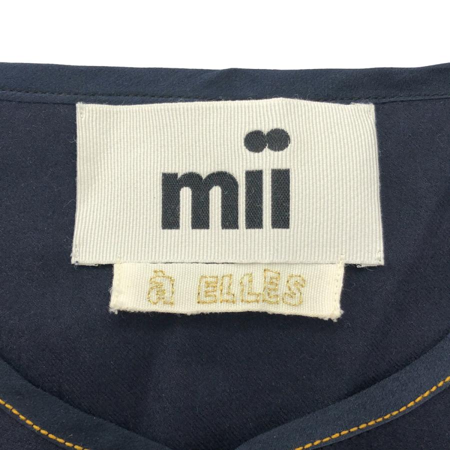 mii mii collection ミーコレクション ウールフランネルノーカラー 