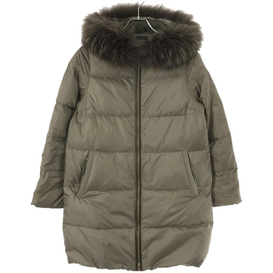 美品 ナノユニバース 西川ダウン XL モッズ ダウンコート ファー カーキ 美品 ナノユニバース 西川ダウン XL モッズ ダウンコート ファー