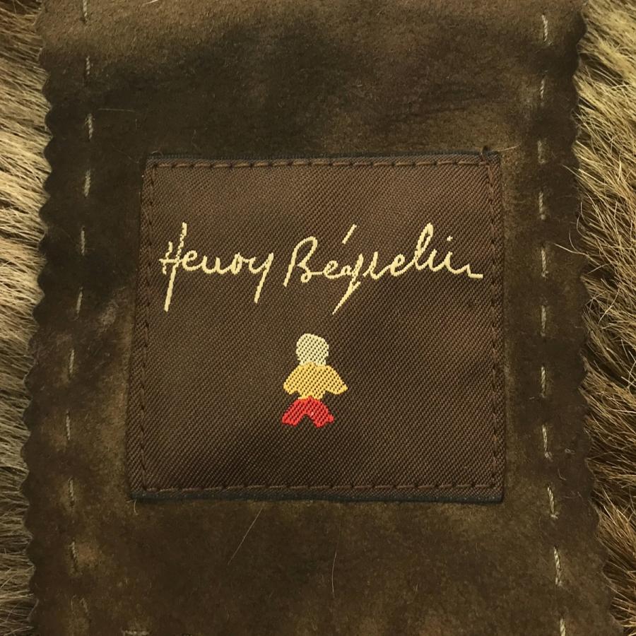 HENRY BEGUELIN エンリーベグリン ムートンファーコート ブラウン 42  