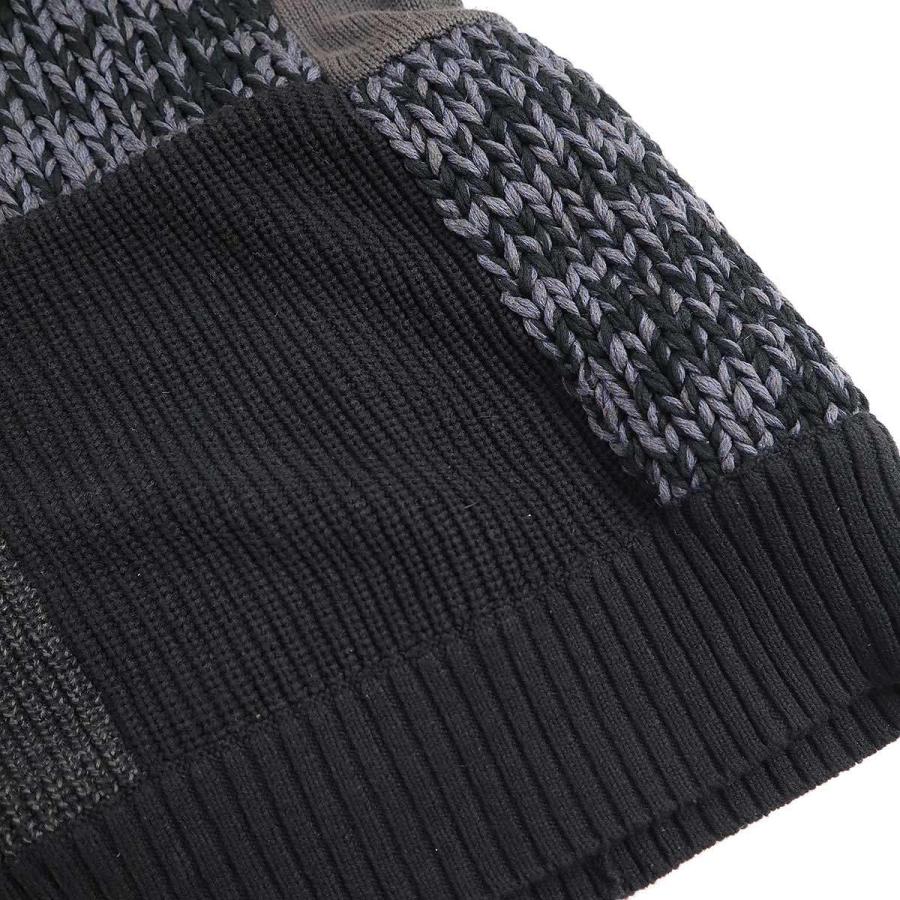 sacai サカイ 22SS Buffalo Check Knit Pullover バッファローチェックパネルニットセーター 22-02703M ブラック パープル 1 sacai サカイ 22SS Buffalo Check Knit Pullover バッファローチェック