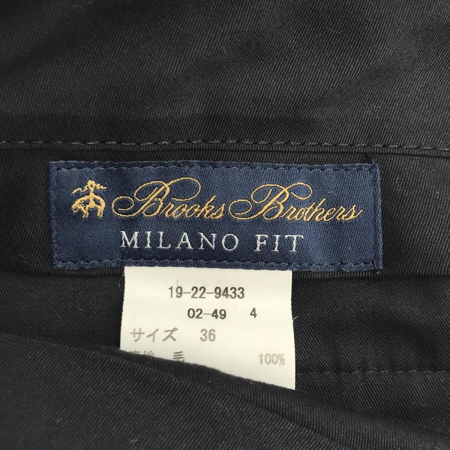 【極美品】 ブルックスブラザーズ 346 ウール スラックス W72  グレー BROOKS BROTHERS Brooks Brothers ブルックス ブラザーズ MILANO