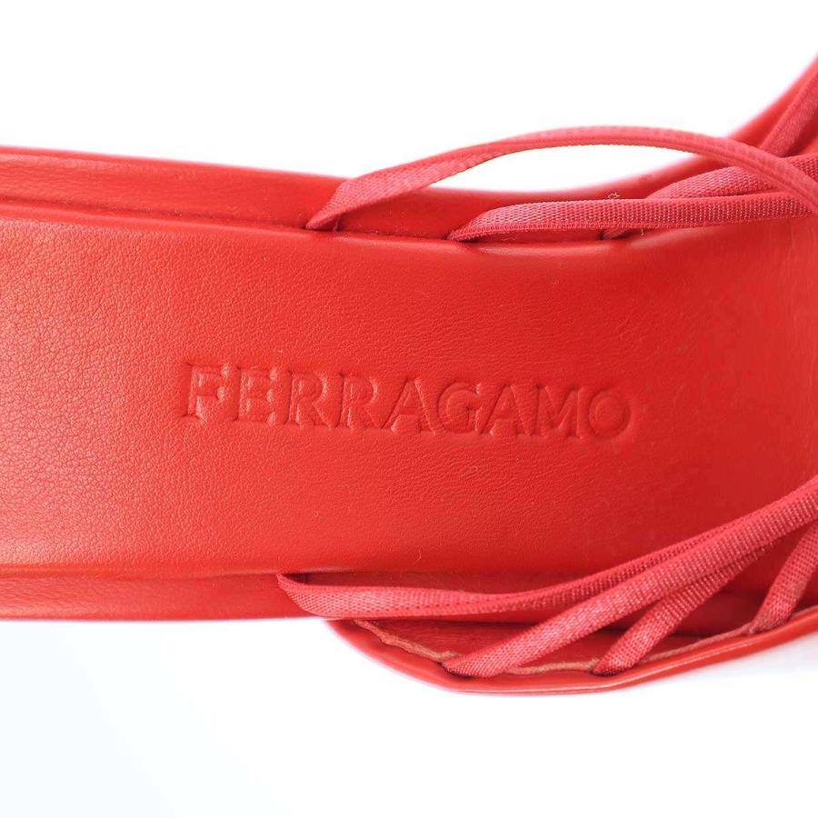 FERRAGAMO フェラガモ ミュールサンダル レッド 7 ITNA49QULLYS