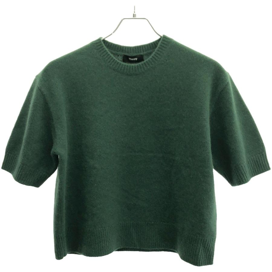 theory（セオリー） ショートスリーブカシミヤニットセーター グリーン 
