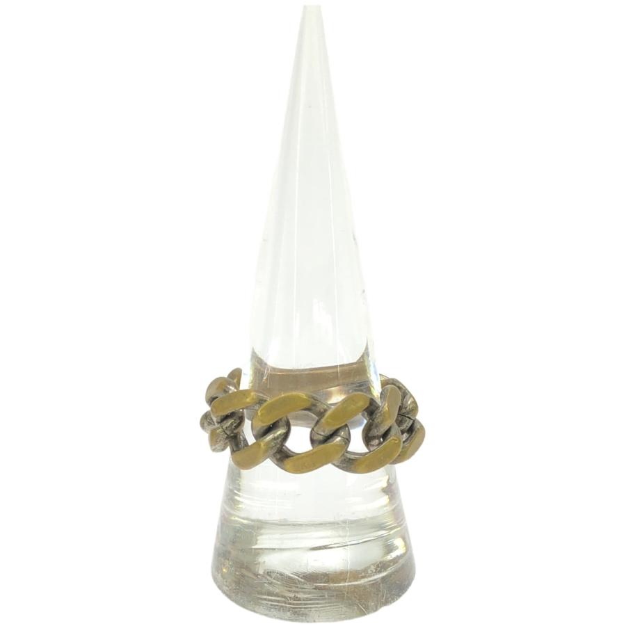 S'YTEヨウジヤマモトBRASS CURVED CHAIN リング喜平ピンキー BRASS CURVED CHAIN RING(17号 Antique Silver): S'YTE｜THE