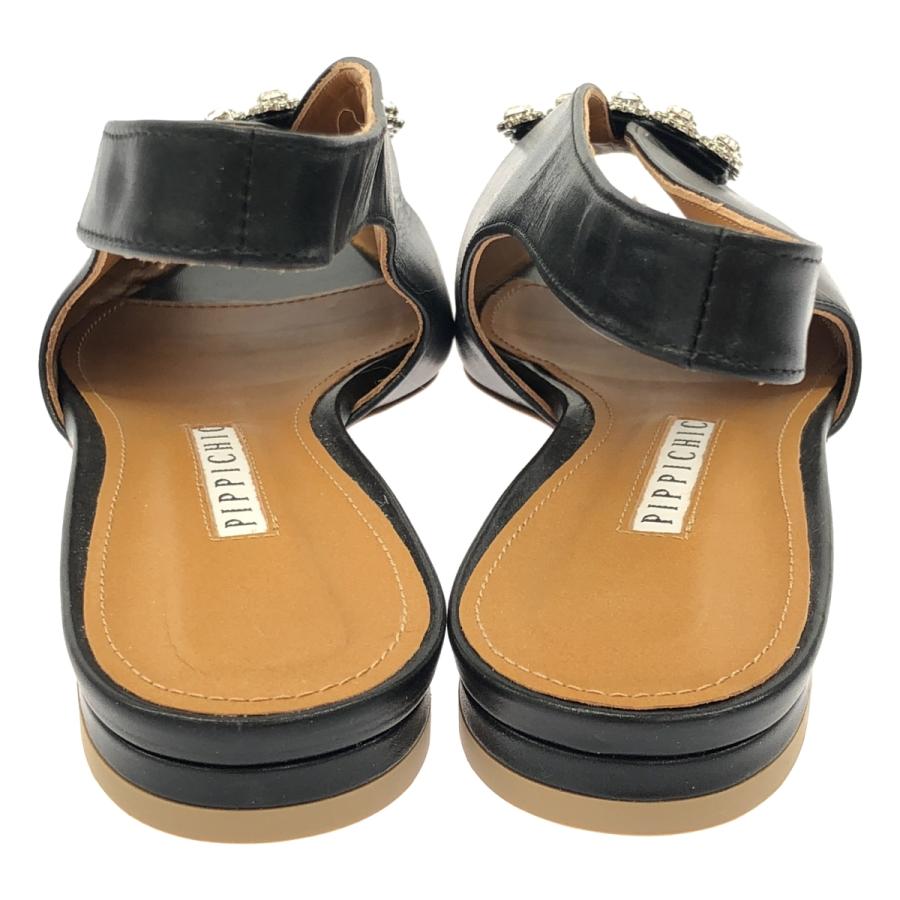 Pippichic ピッピシック バックストラップ ビジューサテンサンダル