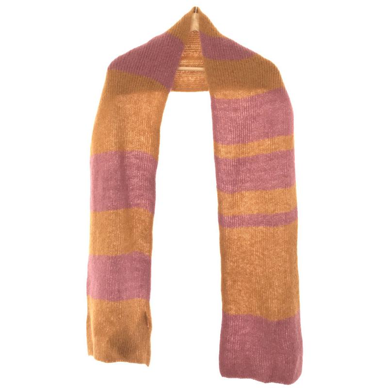 MARNI（マルニ） 18AW ボーダーマフラー ブラウン×ピンク ITNIPK78QUZY