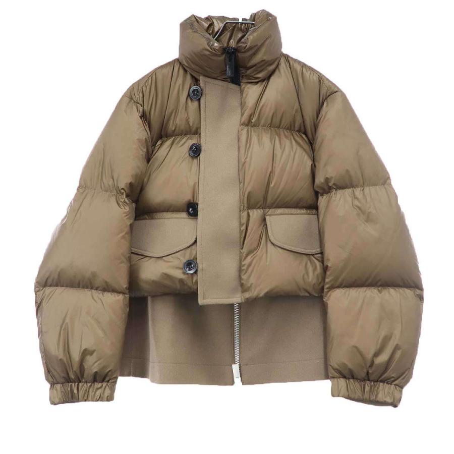 あ*み様 Sacaiダウンジャケット SACAI フレアスリーブ スタンドカラーダウンジャケット ブラック