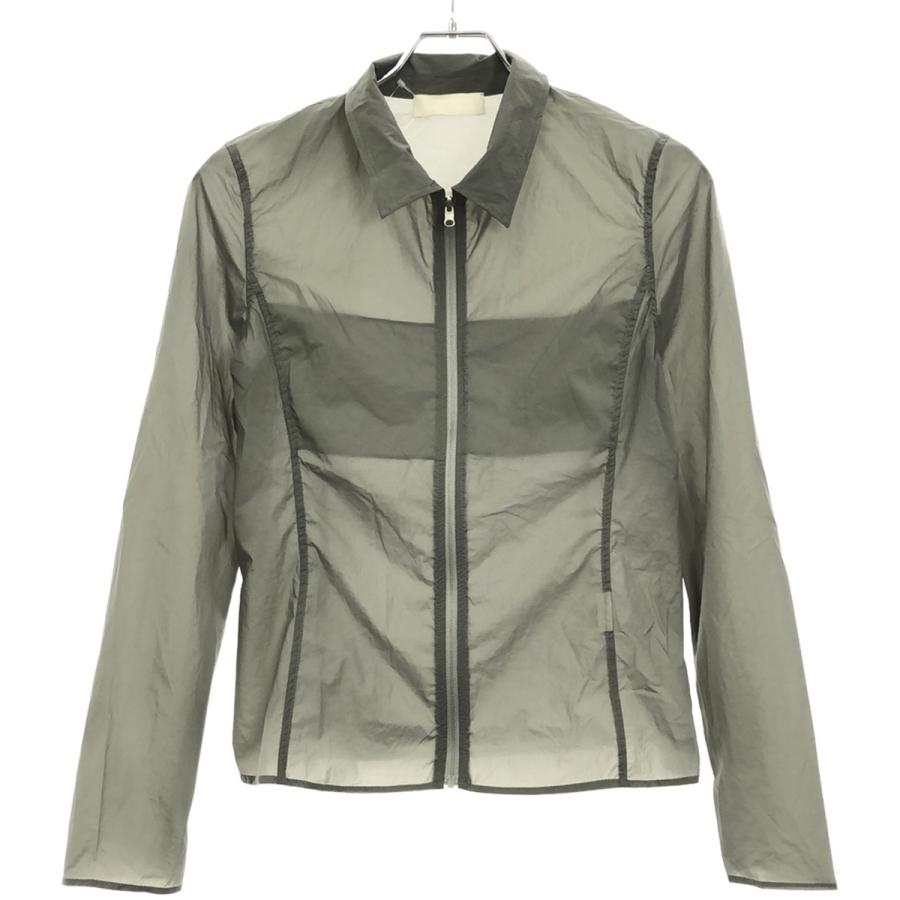 AMOMENTO アモーメント 24SS シアーナイロンジップアップシャツ  