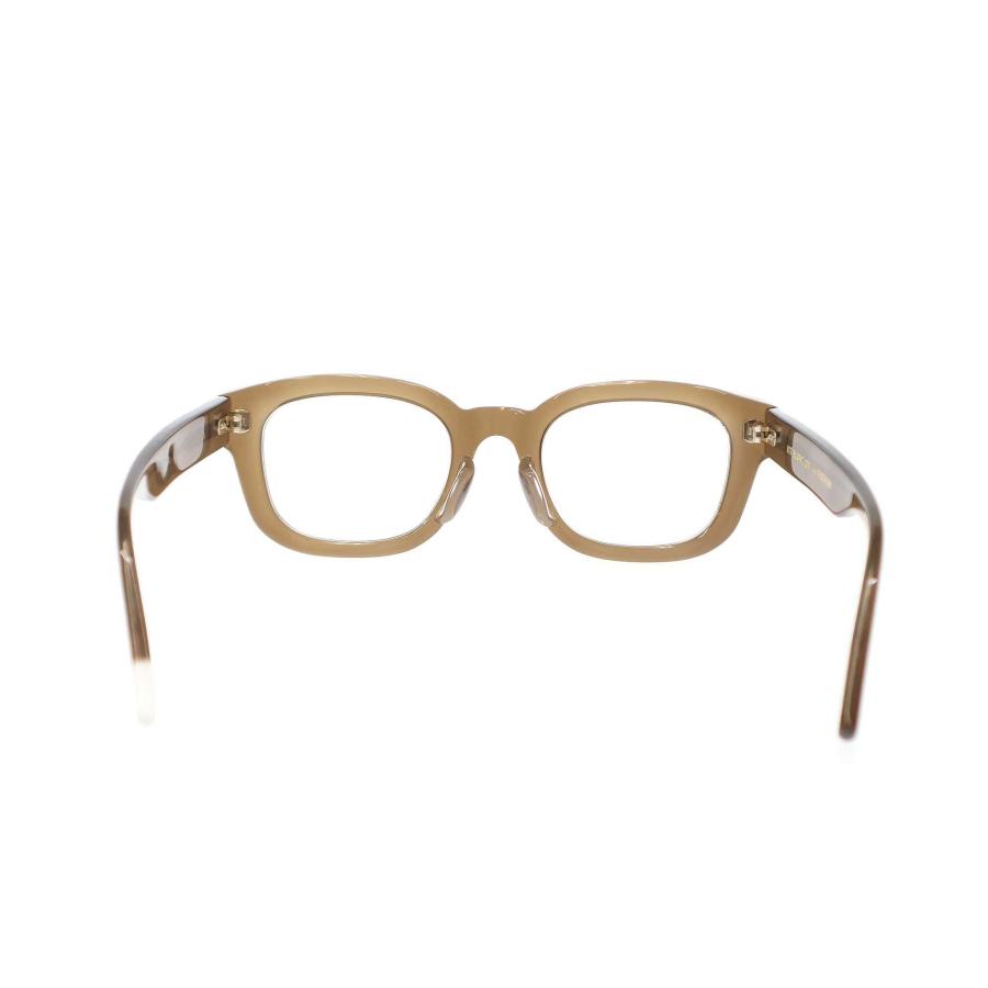 【美品】BLANC for EYETHINK 別注〈参考価格41,800円〉 BLANC.. ブラン EYETHINK別注 BE001 TAUPE ex Optical キャメル 48□22