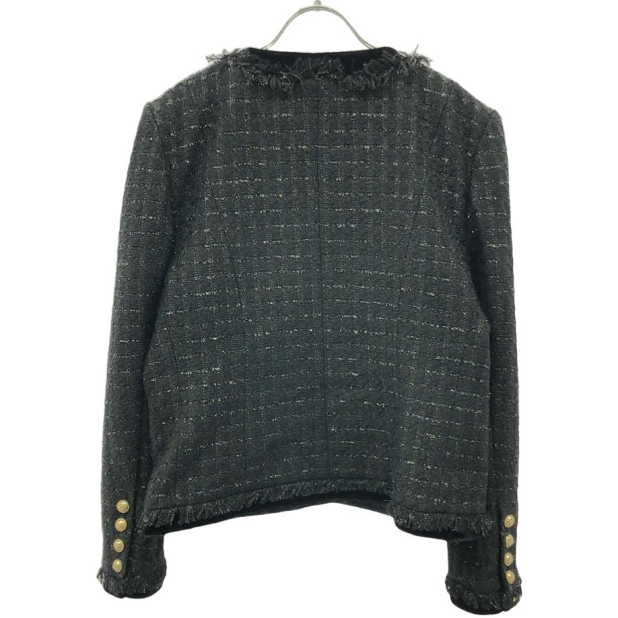 バルマン BALMAIN ニットジャケット ブラック サイズ感M相当 美品 BALMAIN（バルマン） BALMAIN Paris バルマンパリ ツイードジャケット