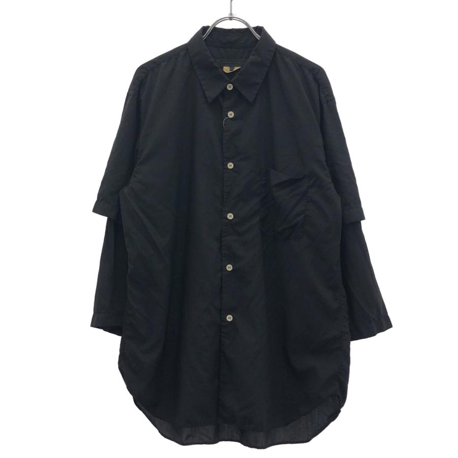 ガ*迎様 ad1997 コムデギャルソンオム　ネイビー 長袖シャツ COMME des GARCONS HOMME DEUX コムデギャルソンオムドゥ 23SS 製品