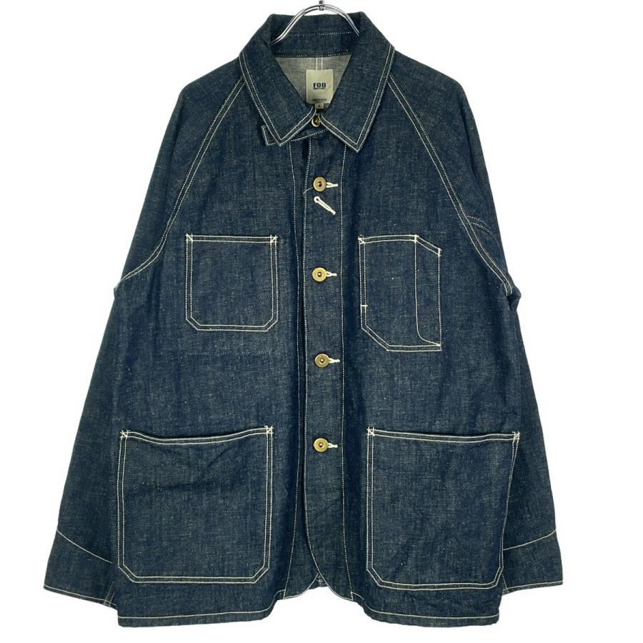 F.O.B FACTORY エフオービーファクトリー ヘンプデニムカバーオールジャケット F2410 インディゴ M ITNXR2PQJB5E | FOB FACTORY