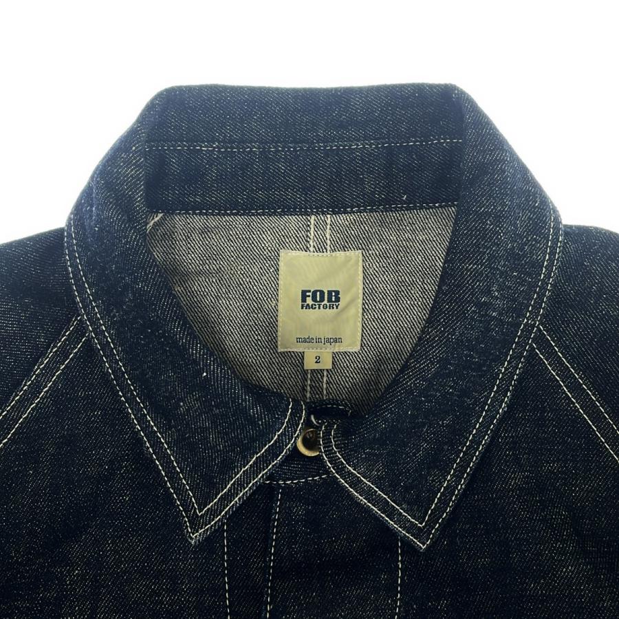 F.O.B FACTORY エフオービーファクトリー ヘンプデニムカバーオールジャケット F2410 インディゴ M ITNXR2PQJB5E | FOB FACTORY | 03