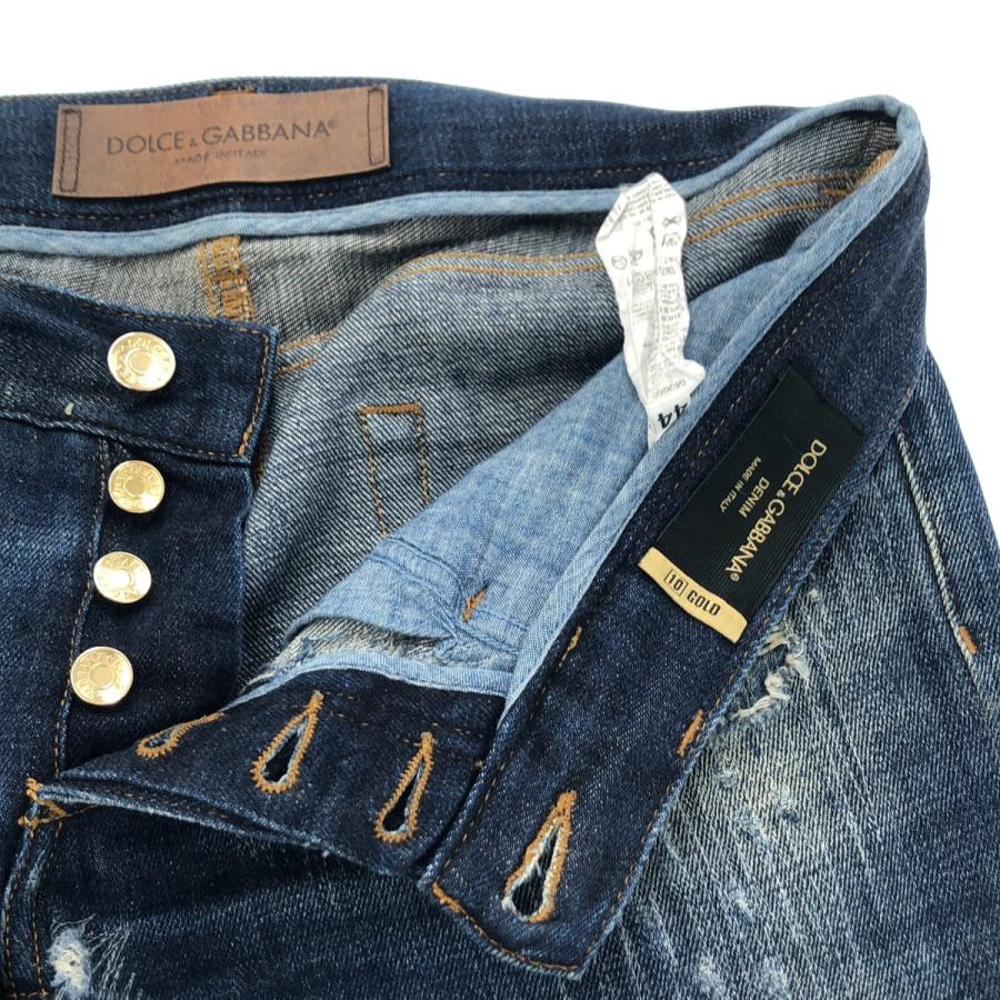 希少】Dolce & Gabbana ダメージデニム 46 赤ロゴ Y2K DOLCE&GABBANA