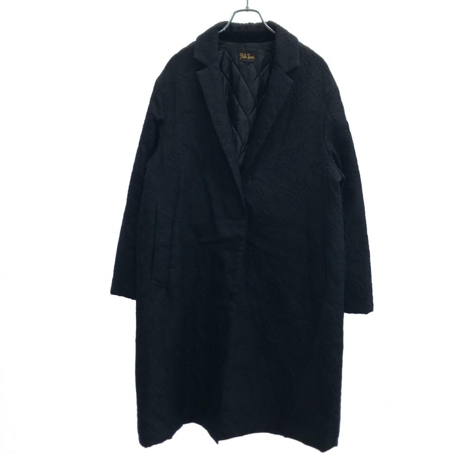 Pale Jute ペールジュート 24AW Black flower jacquard coat 