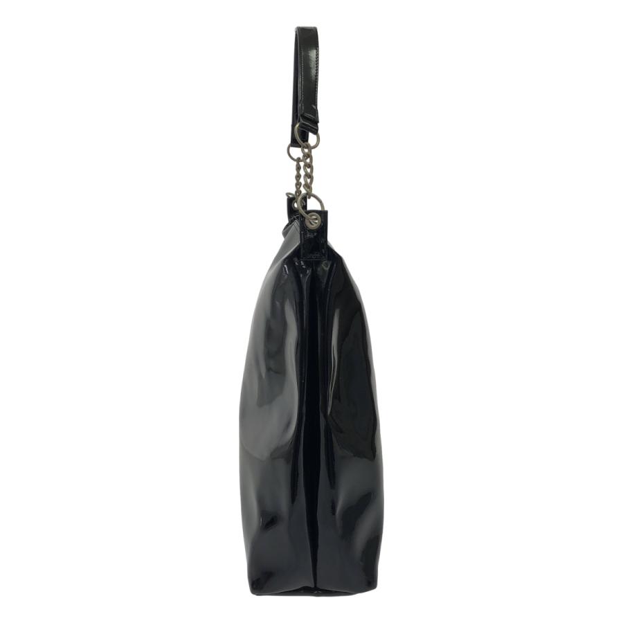 美品　コムデギャルソン フラワーリボンサッシュ 黒　エナメル tricot COMME des GARCONS トリココムデギャルソン エナメルチェーン