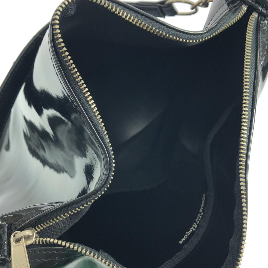 美品　コムデギャルソン フラワーリボンサッシュ 黒　エナメル tricot COMME des GARCONS トリココムデギャルソン エナメルチェーン