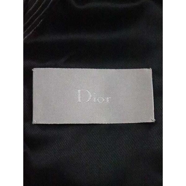 Dior HOMME ディオールオム 08SS ジップアップリブレザージャケット ブラック サイズ:44 メンズ ITOBY1BTYERK｜modescape｜03