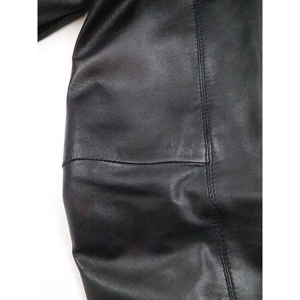 Dior HOMME ディオールオム 08SS ジップアップリブレザージャケット ブラック サイズ:44 メンズ ITOBY1BTYERK｜modescape｜09