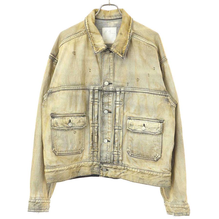 ANCELLM アンセルム 24SS CRASH DENIM JACKET type-2 クラッシュ ANCELLM アンセルム 24SS CRASH DENIM JACKET type-2 クラッシュ