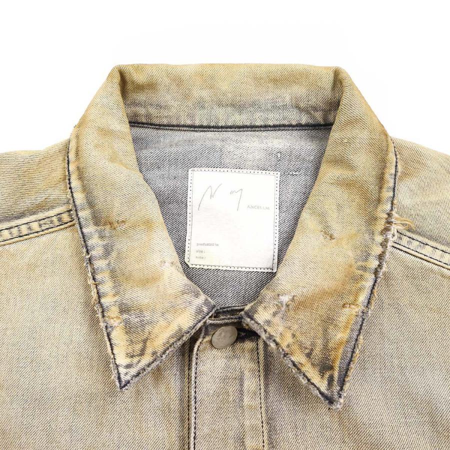 ANCELLM アンセルム 24SS CRASH DENIM JACKET type-2 クラッシュ ANCELLM アンセルム 24SS CRASH DENIM JACKET type-2 クラッシュ