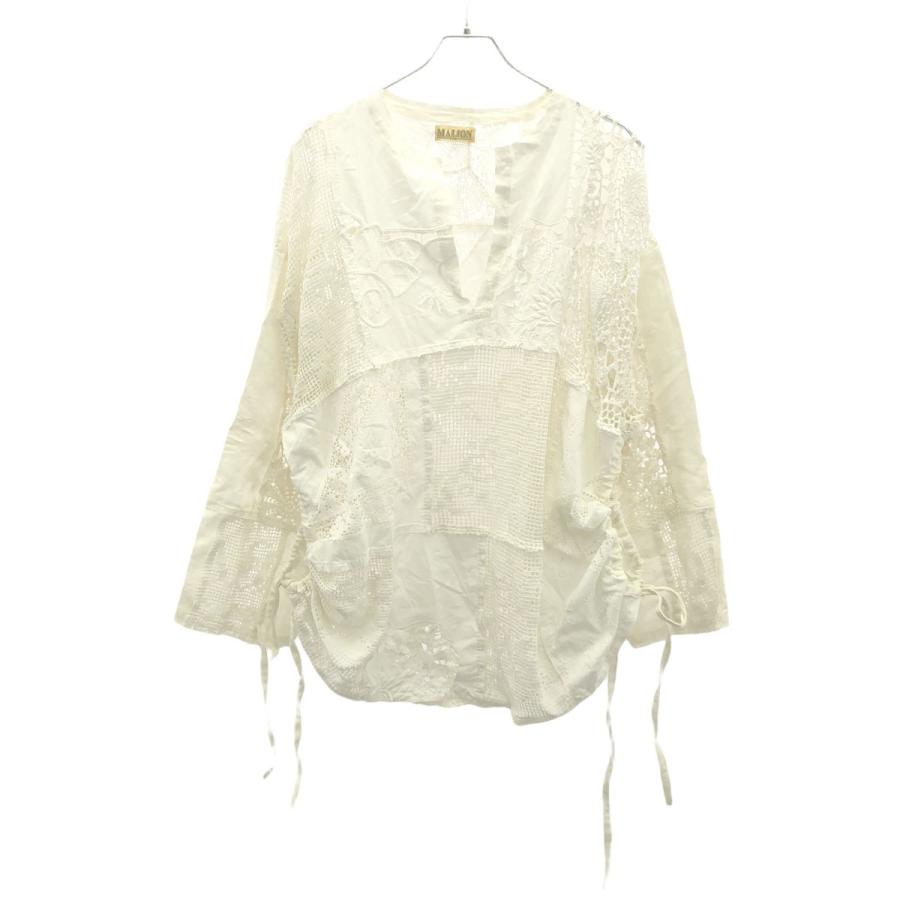 vintage クロシェ チュニック ワンピース 手洗い可能〉フラワー チュール 刺繍 チュニック ワンピース