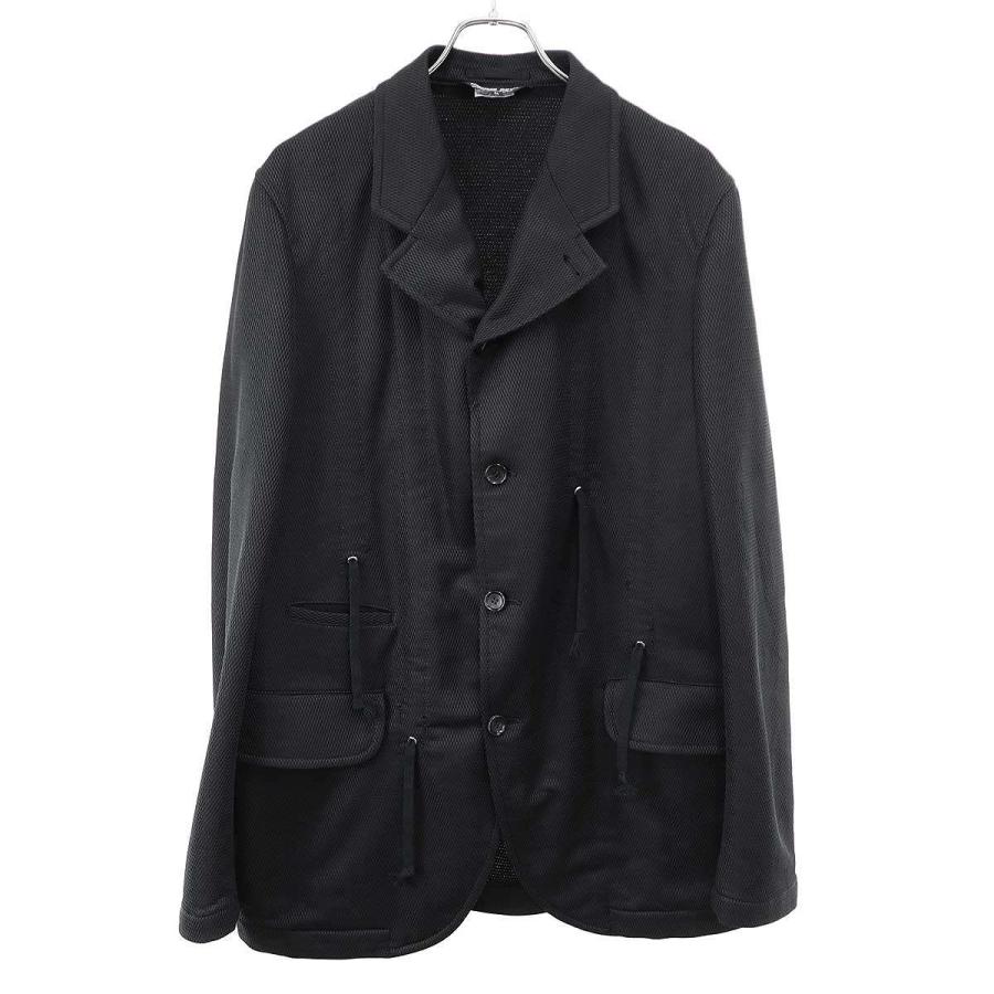 COMME des GARCONS HOMME DEUX 꼼데가르송 オムドゥ 26SS ハニカムメッシュジャケット DQ-J050 ブラック XL ITOK1KDSH27X
