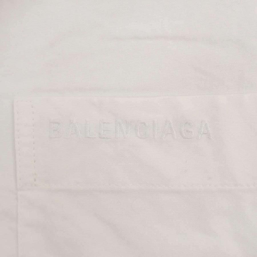 BALENCIAGA（バレンシアガ） 24SS ロゴ刺繍プルオーバーシャツブラウス