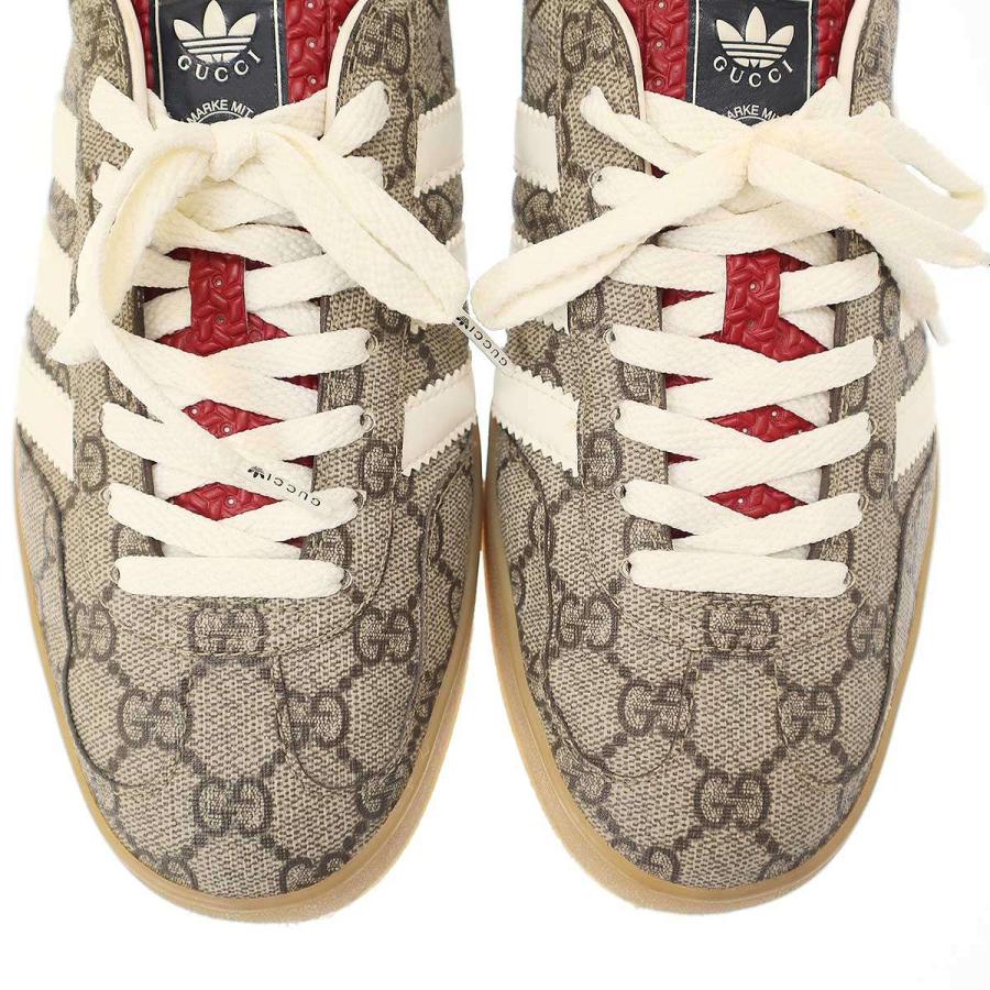 GUCCI グッチ スニーカー ベロア スエード  GAZELLE ガゼル  スエード スニーカー レッド レディース 中古・古着通販】adidas (アディダス) GUCCI (グッチ) GAZELLE