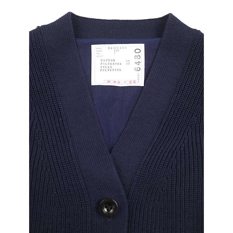 sacai サカイ 23SS Classic Cardigan ドッキングデザインカーディガン ネイビー サイズ：1 ITOPJVFTBMDS｜modescape｜04