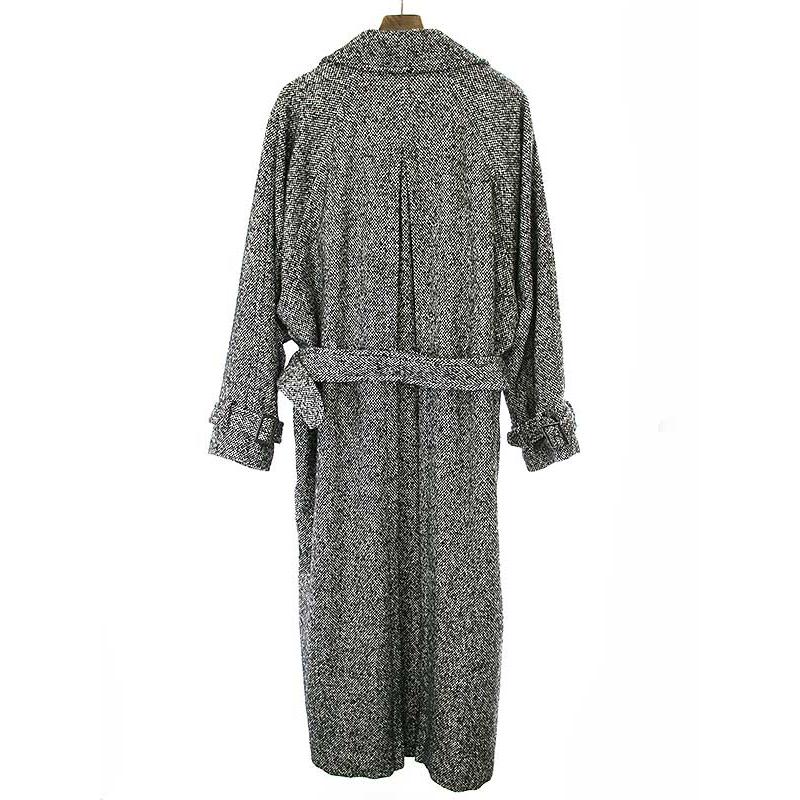 ato アトウ 19AW ウールツイード コート グレー系 46 AM19C-C12