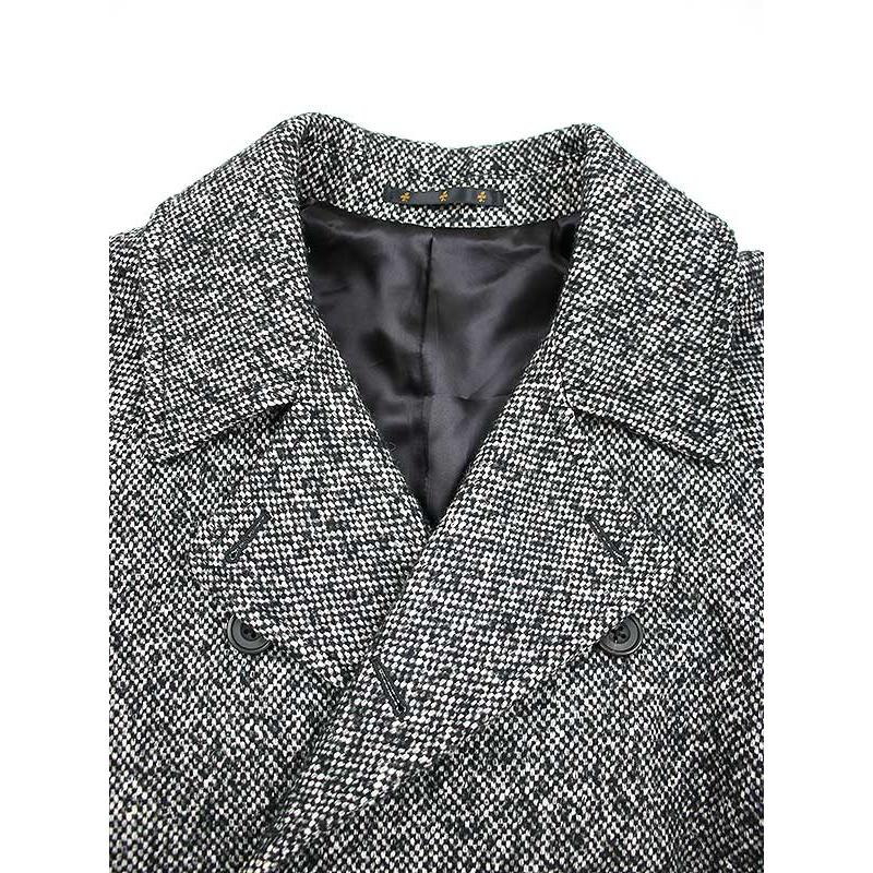 ato アトウ 19AW ウールツイード コート グレー系 46 AM19C-C12