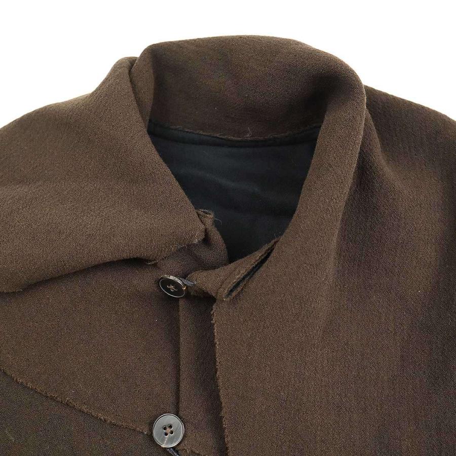 m.a＋ エムエークロス SPIRAL BODY UNLINED COAT ウールスパイラルコート  ブラウン ITOU2OAR1ZVKの画像