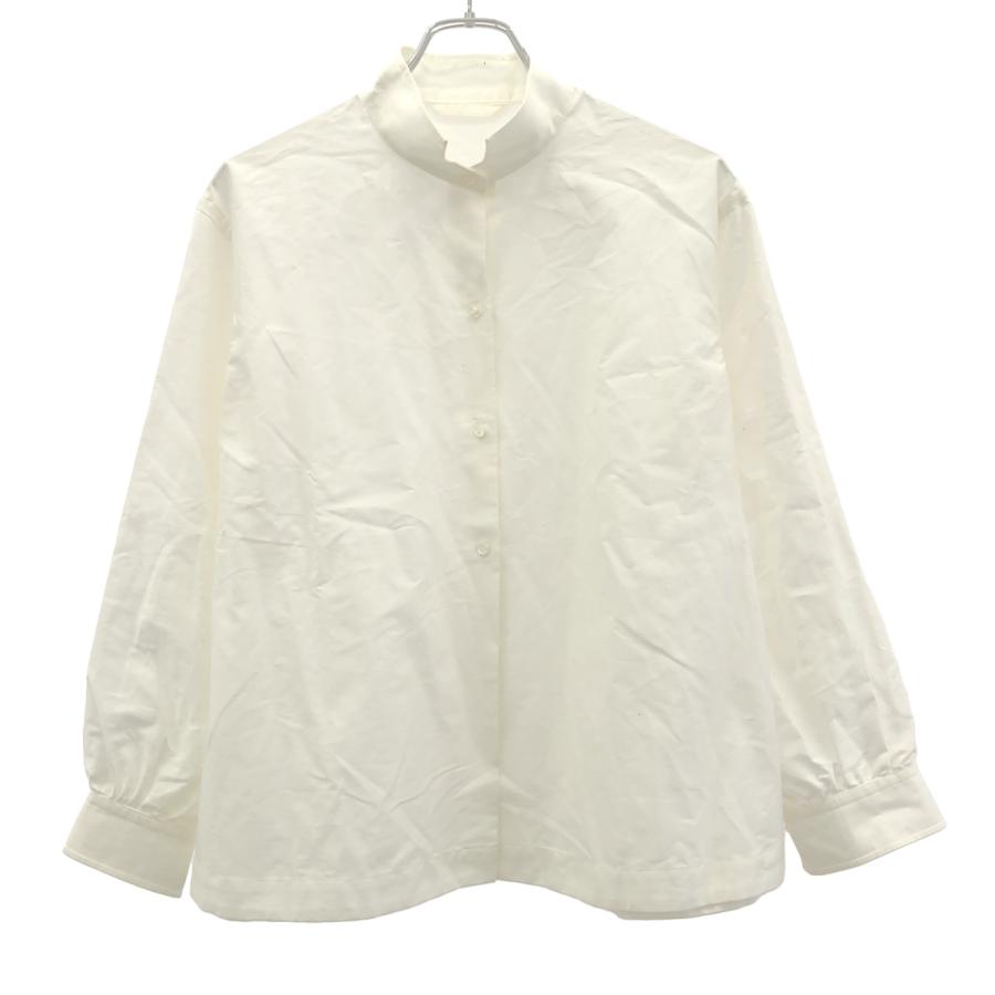 レディース 【美品】ENFOLD デニム風 シャツジャケット 21ss 36 ホワイト